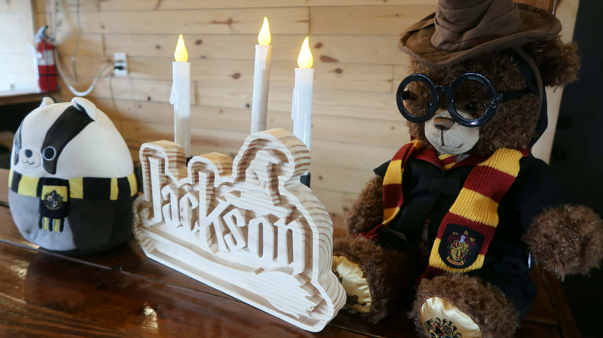 Harry Potter themed wooden keepsakes for Jackson